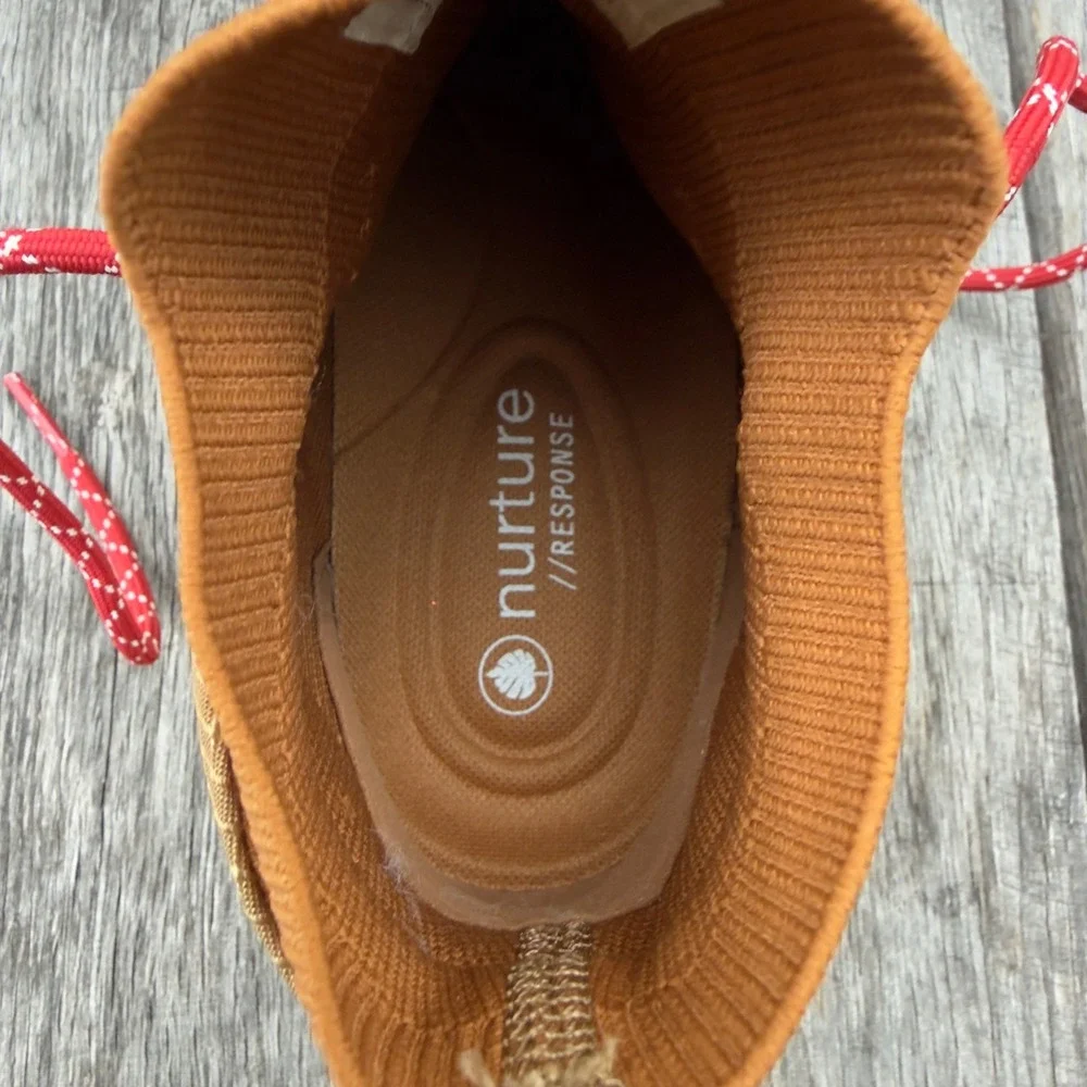 Nurture Elias Womens Tan Suede‎ Ripstop High Top Hiking Style Sneakers Size 7.5